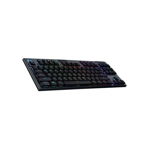 لوحة مفاتيح لوجيتك G915 TKL خفيفة السرعة لاسلكية RGB للألعاب، خيارات تبديل منخفضة، لايت سينك RGB،