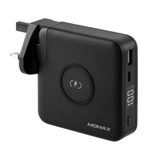 Momax Q.Power Plug Wireless Portable PD Charger 10,000mAh - Black