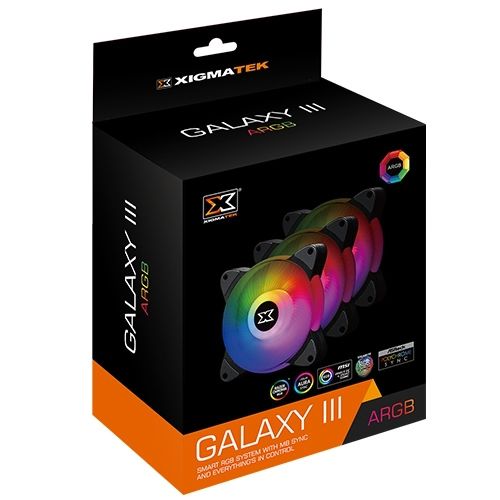 XIGMATEK Galaxy III Essential ARGB 3 Fans With MB Sync Controller