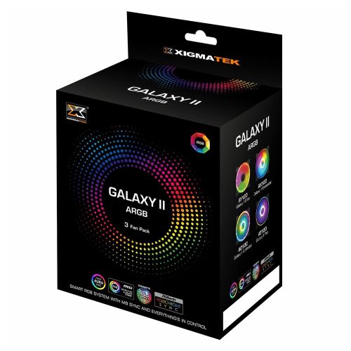 xigmatek Galaxy II Pro 3 Fan Pack (3x AT120 ARGB Fans)