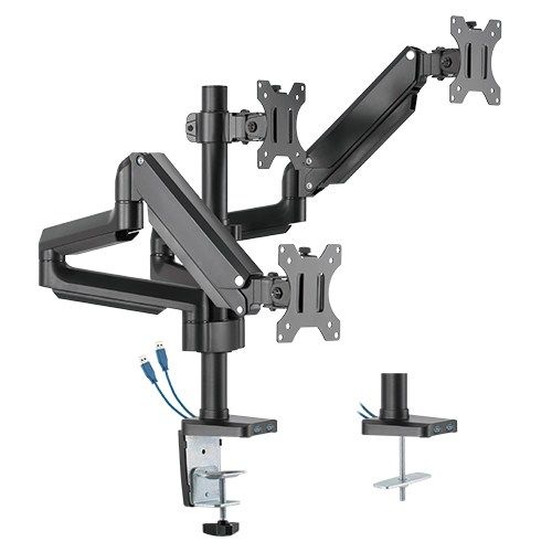 Twisted Minds Premium Counterbalance Triple Monitor Arm With 3.0 USB Port (LDT26-C036UP) 17-27"