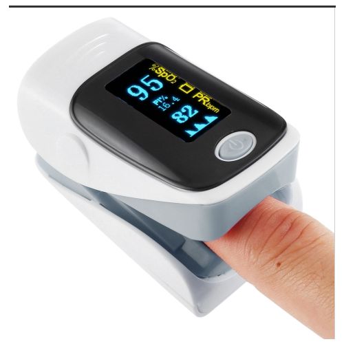 Finger Pulse Oximeter - Gray/White