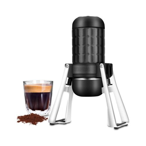 STARESSO Portable Espresso Coffee Maker - Third Generation Mini Espresso Maker for Two Shots - Black