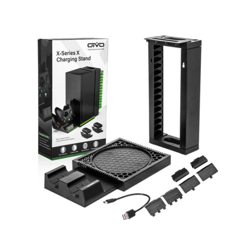 OIVO Xbox-Series X Charging Stand With 14 Game Slots & 2 Packs Rechargeable Battery