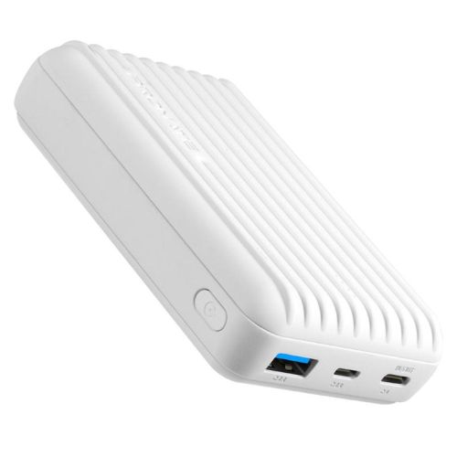 PROMATE Titan-10C Ultra-Compact Rugged Power Bank with USB-C Input & Output 10000mAh - White