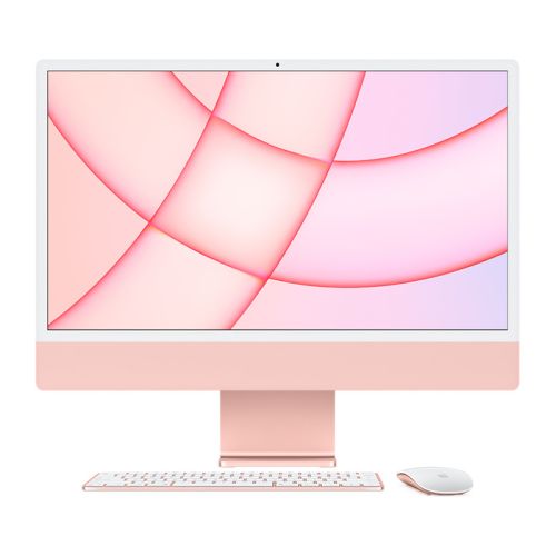 Apple 24-Inch IMAC With Retina 4.5K Display : APPLE M1 Chip With 8-Core CPU AND 8-Core GPU, 256GB - Pink - Arbic