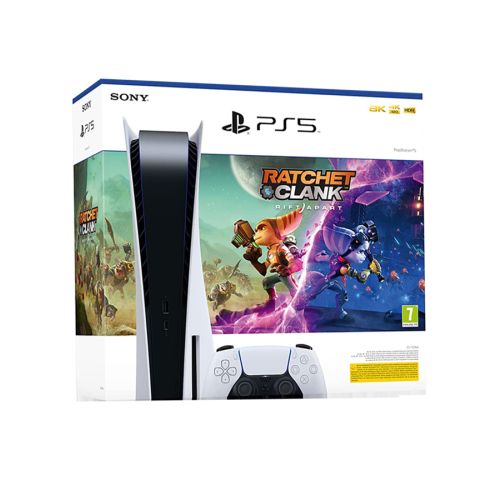 Sony PlayStation5 Console Disc Edition With Game - Ratchet & Clank Rift Apart Included - White