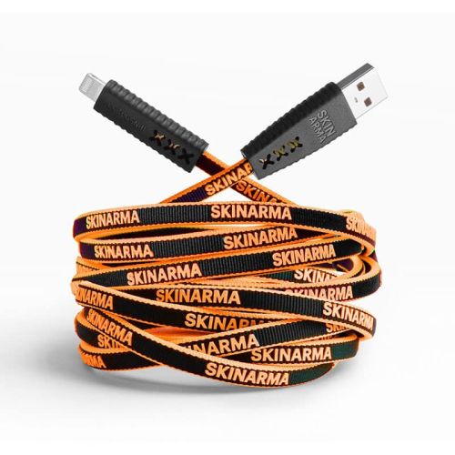 SKINARMA Tenso Charging Cable (USB-A to Lightning) 1.2m – Neon Orange