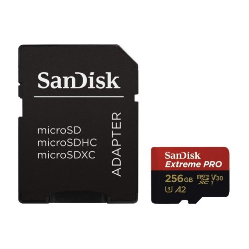 SanDisk Extreme Pro MicroSDXC 256GB Card With SD Adapter (170 MB/s)