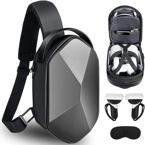 SARLAR Design Fashion Hard Carrying Case for Oculus Quest 2,with Grips Cover and Lens Cover