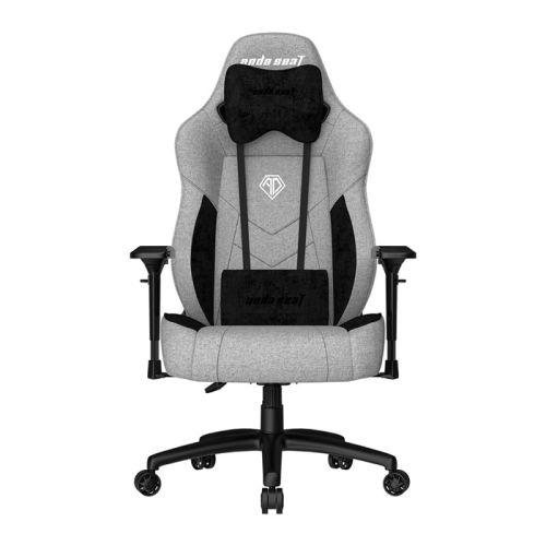 AndaSeat T-Compact Premium Gaming Chair, Linen Fabric - Black/Grey