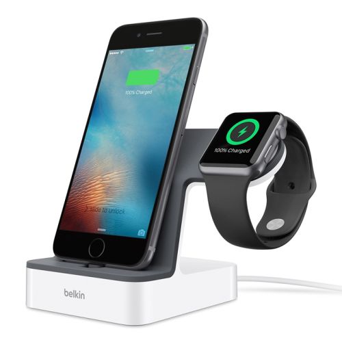 Belkin PowerHouse Charge Dock for Apple Watch and iPhone - White