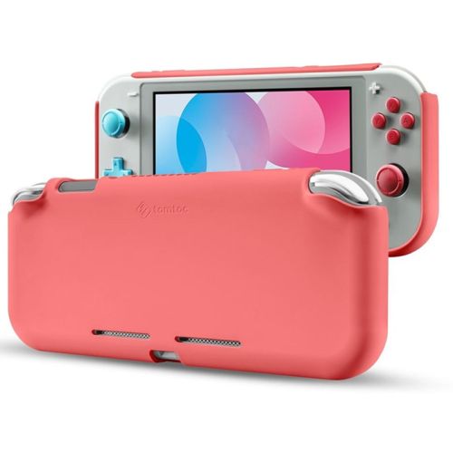 Tomtoc Nintendo Switch Lite Liquid Silicone Case - Coral Red