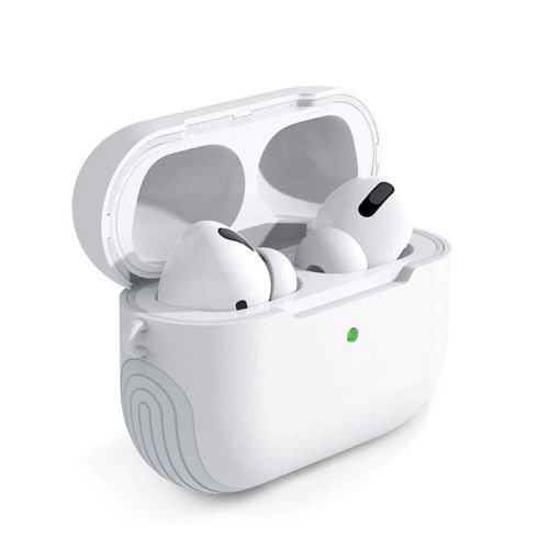 Tomtoc Smart Cover, Case For Airpods Pro With Keychain - White