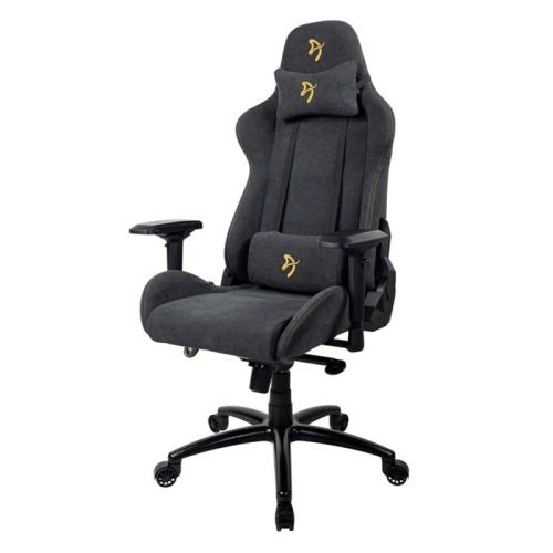 Arozzi Verona Signature Soft Fabric Gaming Chair - Gold Logo