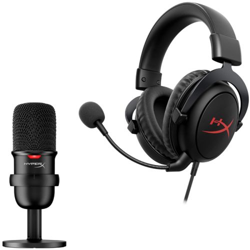 HyperX - Streamer Starter Pack – SoloCast USB Microphone and Cloud Core Gaming Headset with DTS