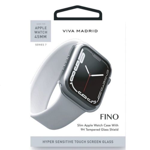 Viva Madrid Fino Slim Screen Case with Glass Sheild for Apple Watch 45mm - Clear