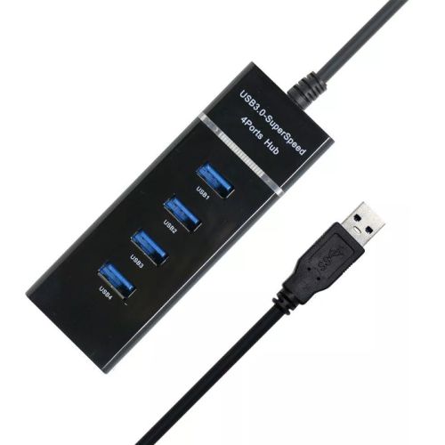 USB Super Speed , 3.0 Hub , 4 Ports , Black - 303