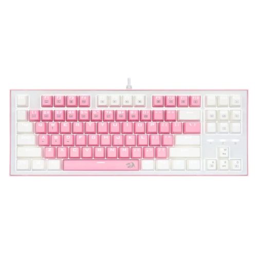 REDRAGON BES K611 USB Pink White Mechanical Gaming Keyboard - Blue Switch