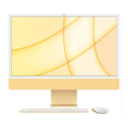 Apple Imac 24inch, Retina,4.5k Display,M1 Chip 8-core Cpu,8-core Gpu,512GB SSD 16GB Ram(A2438)(Arabic) - Yellow