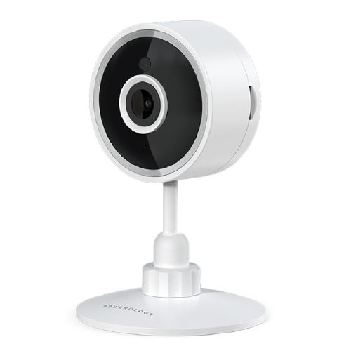 Powerology Wifi Smart Home Camera 105 Wired Angle Lens - White