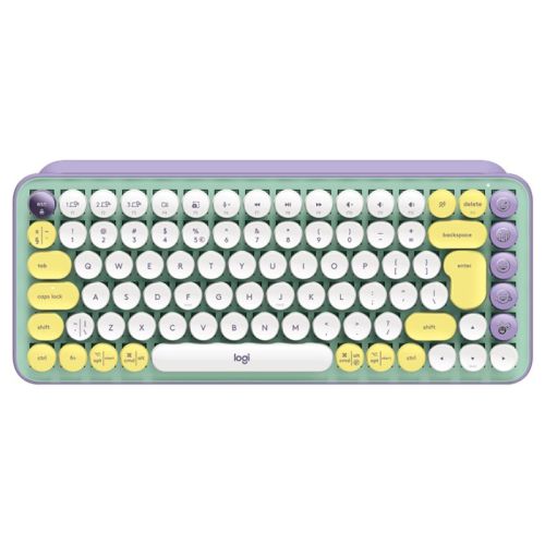 Logitech POP Keys Wireless Mechanical Emoji Keyboard, Arabic - DayDream Mint