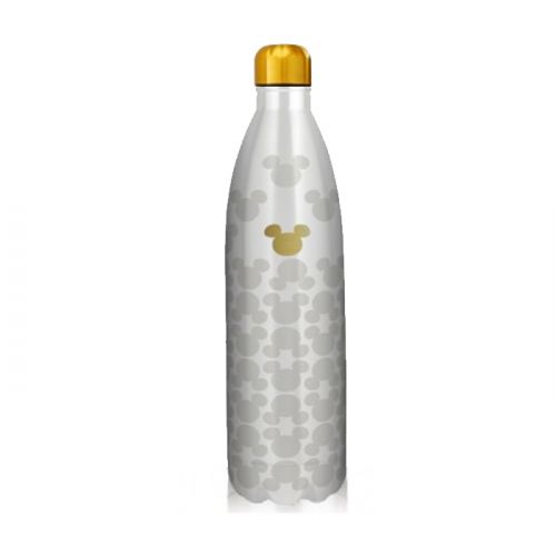 Disney Classic – Metal Water Bottle – Gold Mickey Head