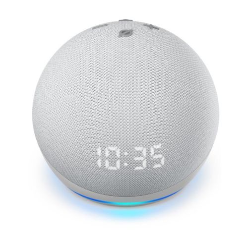 Amazon - Echo Dot (4th Gen) Smart speaker with clock and Alexa - White