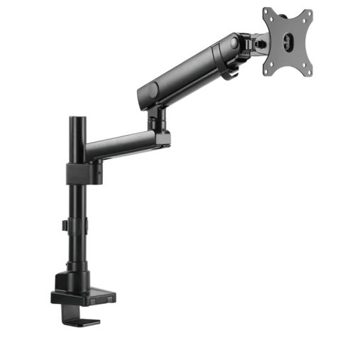 Twisted Minds Single Monitor Aluminum Pole-Mounted Spring Assisted Monitor Arm-Black