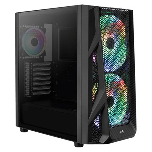 Aerocool AirHawk Duo ARGB Mid Tower Case – Black