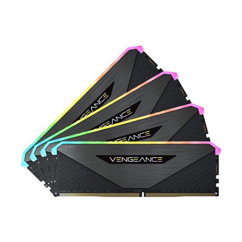 Corsair VENGEANCE RGB RT 64GB (4 x 16GB) DDR4 DRAM 3600MHz C18 Memory Kit – Black