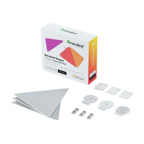 Nanoleaf Shapes Triangles Expansion Pack with 3x Multicolor Triangle Light Panels