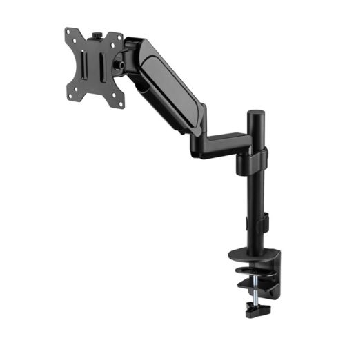 GAMEON Pole-Mounted Gas Spring Single Monitor Arm (17" - 32") Each Arm Up To 9 KG - Black