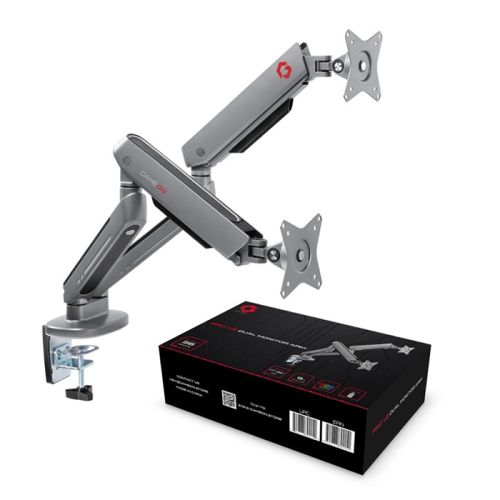 GAMEON GO-2151 PRO V2 Dual Monitor Arm - Space Grey