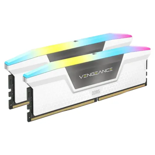 Corsair VENGEANCE RGB 32GB (2x16GB) DDR5 DRAM 5600MHz C36 Memory Kit - White