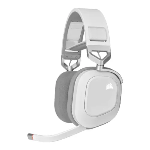 Corsair HS80 RGB Wireless Premium Gaming Headset with Spatial Audio - White