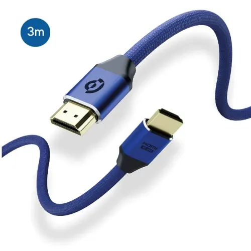 Powerology 8K HDMI To HDMI Braided Cable 3M - Dark Blue