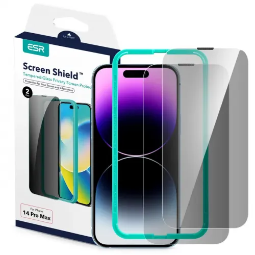 ESR iPhone 14 Pro Max (6.7inch) Tempered Glass edge to edge Privacy Screen Protector 2Pack