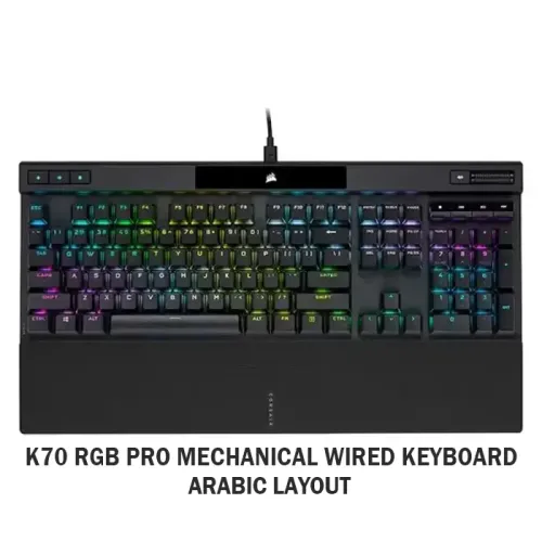 Corsair K70 RGB Pro Mechanical Wired Keyboard - Black - AR Layout
