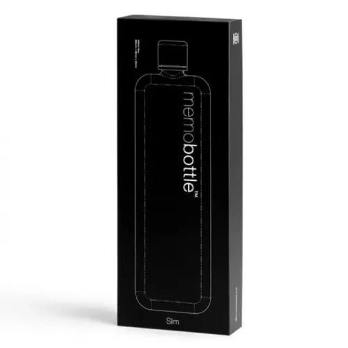 Memobottle Slim 450ml - Clear/Silver