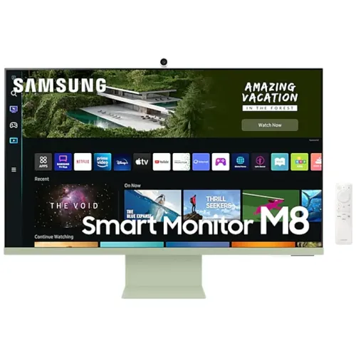 Samsung M8 32" UHD Monitor with Smart TV Experience and Iconic Slim Design - Green