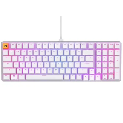 Glorious GMMK2 Full-Size 96% Modular Mechanical Gaming Keyboard Pre-Built Edition - White