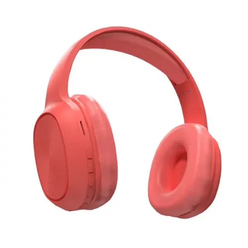 Porodo Soundtec Pure Bass FM Wireless Headphone – Red
