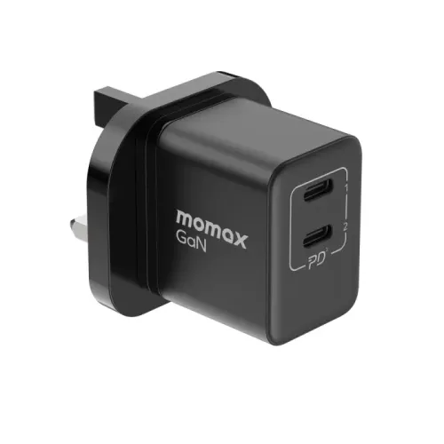 Momax One Plug 35W 2-Port GaN Mini Charger - Black