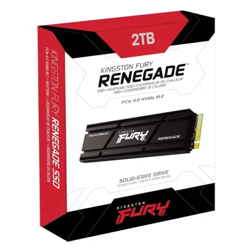 Kingston 2TB FURY Renegade PCIe 4.0 NVMe M.2 Internal SSD with Heatsink - Up to 7300MB/s
