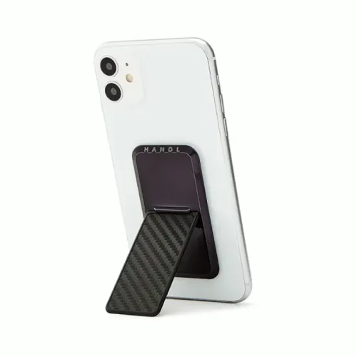 HANDLstick Carbon Fibre Collection Smartphone Grip And Stand - Black