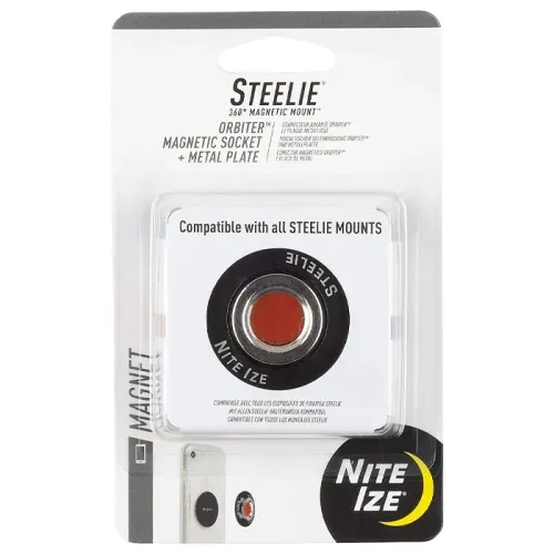 NiteIze Steelie Orbiter Magnetic Socket and Metal Plate