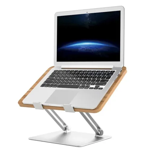 UPERGO AP-2DM Wooden Metal Combine Folding Desktop Tablet Holder Portable Laptops Stand