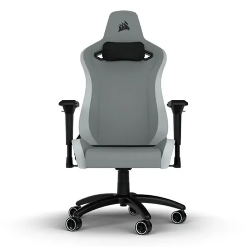 Corsair TC200 Soft Fabric Gaming Chair - Light Grey/White - CF-9010048-WW