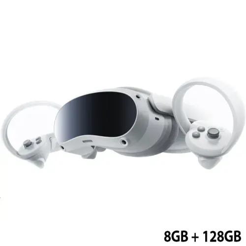 PICO 4 All-In-One VR Headset, 8GB + 128GB Storage - White-Gray